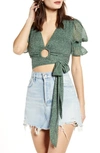 JOA WRAP CROP TOP,BC8603