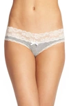 Honeydew Intimates Ahna Thong In Heather Grey/ Seashell