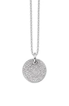 MONICA VINADER AVA DIAMOND DISC PENDANT CHARM,SS-PT-PVDK-DIA