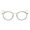 LINDA FARROW LUXE LINDA FARROW LUXE GOLD AND BLACK 748 C1 OVAL GLASSES