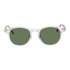 LINDA FARROW LUXE LINDA FARROW LUXE TRANSPARENT AND TORTOISESHELL 25 C10 SUNGLASSES