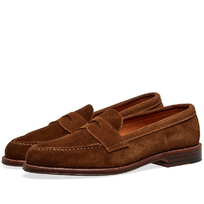 Alden Shoe Company Alden Unlined Penny Loafer In Brown