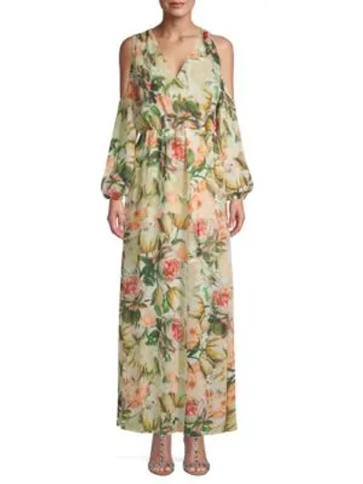 Alexia Admor Printed Maxi Dress In Beige Multi