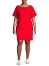 OSCAR DE LA RENTA Plus Bateau Neck Dress