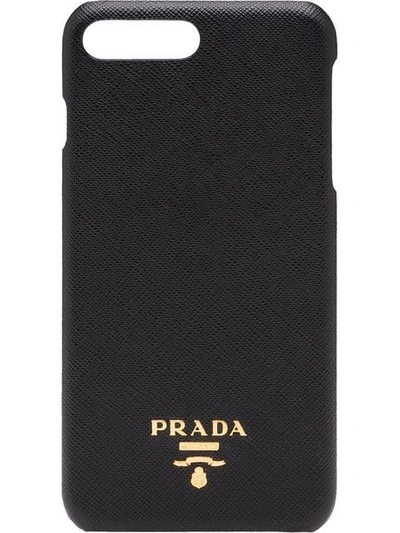 Prada Iphone 7 Plus手机壳 - 黑色 In Black