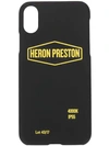 Heron Preston Logo Iphone X Case - Black In Black