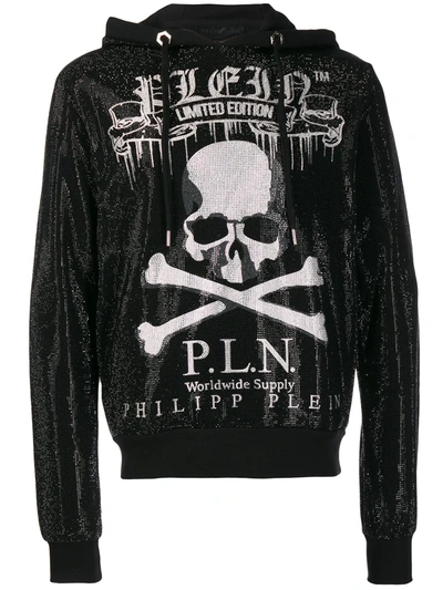 Philipp Plein Hooded Sweatshirt In Black