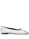 AEYDE AEYDE 'BEAU' BALLERINAS - SILBER