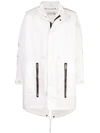 COACH COACH HOODED MILITARY-STYLE TRENCH COAT - WHITE