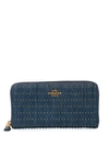 COACH COACH CANVAS-PORTEMONNAIE MIT LOGO - BLAU