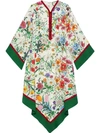 GUCCI FLORA PRINT KIMONO-STYLE DRESS