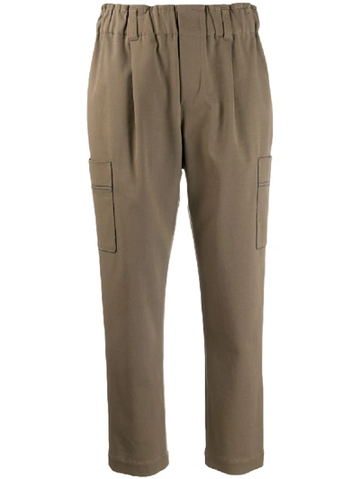 Brunello Cucinelli Tapered Cargo Trousers - 大地色 In Brown
