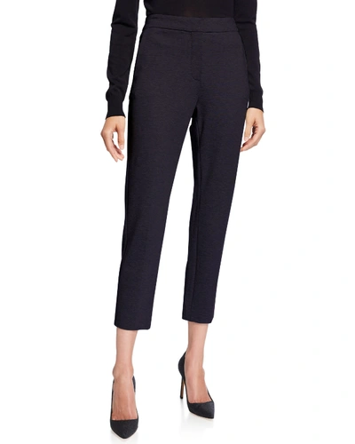 Max Mara Jersey Zip-front Pants In Blue