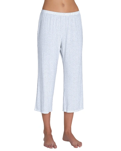 Eberjey Tropea Dotted Crop Lounge Pants In White Pattern