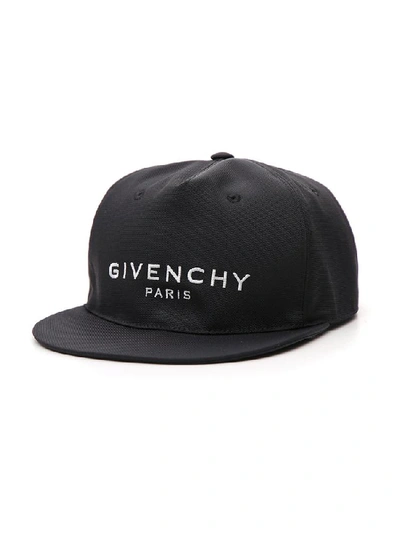 Givenchy Logo Cotton Baseball Cap In Black