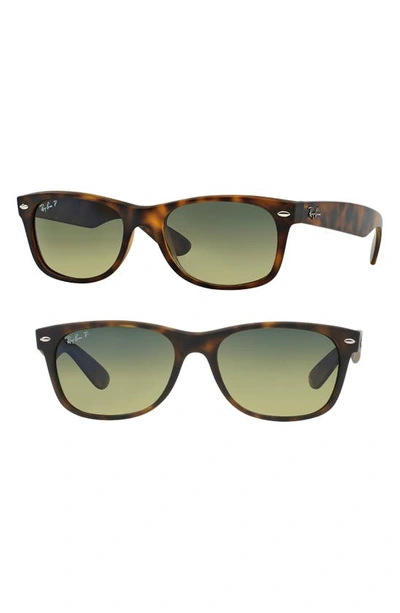 Ray Ban Standard New Wayfarer 55mm Polarized Sunglasses In Havana