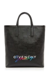 GIVENCHY TAG PRINTED LEATHER TOTE,714379