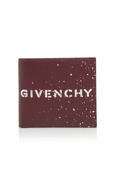 Givenchy Leo Coated-canvas Billfold Wallet In 604 Burgund