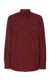 GIVENCHY PLAID COTTON-POPLIN SHIRT,714350