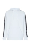 Givenchy Logo-jacquard Cotton-jersey Hooded Sweatshirt In 100 White