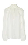 GIVENCHY DRAPED SILK-GEORGETTE TOP,716482