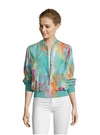 ROBERT GRAHAM WOMEN'S MEREDITH PALM PRINTED SILK JACKET IN SIZE: XL BY ROBERT GRAHAM