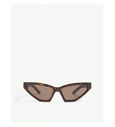 Prada Pr12v Cat-eye-frame Sunglasses In Black