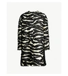 OSCAR DE LA RENTA Zebra-striped woven coat