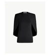 GIVENCHY CAPE-OVERLAY CREPE TOP