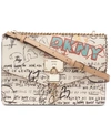 DKNY ELISSA LEATHER GRAFFITI LOGO CHAIN STRAP SHOULDER BAG, CREATED FOR MACY'S