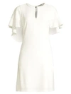 ELIE TAHARI WOMEN'S THEODORE FLUTTER SLEEVE SHEATH DRESS,0400010925817