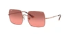 Ray Ban Square 1971 Washed Evolve Sunglasses Bronze-copper Frame Red Lenses 54-19 In Photocromic Red Gradient Bordeaux