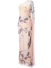 ZUHAIR MURAD FLORAL ONE SHOULDER GOWN