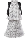 ISABEL SANCHIS TIERED POLKA DOT BALL GOWN