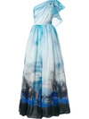 ISABEL SANCHIS VALENCIA PRINTED BALL GOWN