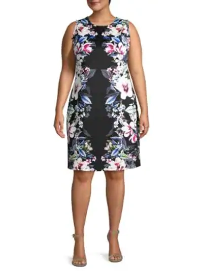 Abs By Allen Schwartz Plus Floral-print Sheath Dress