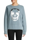 ZADIG & VOLTAIRE Metallic Graphic Cotton Sweatshirt