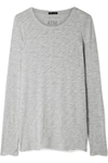 Atm Anthony Thomas Melillo Slub Pima Cotton-blend Jersey Top In Gray