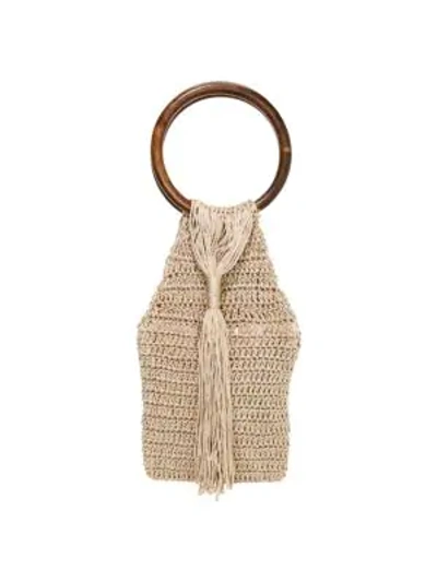 All Things Mochi Women's Kai Crochet Top Handle Bag In Beige