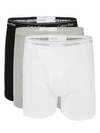 Calvin Klein Cotton Stretch Moisture Wicking Boxer Briefs, Pack Of 3 In White