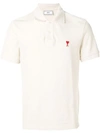 AMI ALEXANDRE MATTIUSSI SHORT SLEEVE POLO SHIRT WITH RED AMI DE COEUR PATCH