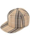 A(LEFRUDE)E A(LEFRUDE)E 格纹棒球帽 - 棕色