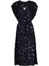 ANNTIAN ANNTIAN ABSTRACT PRINT SHIRT DRESS - 黑色
