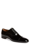 Christian Louboutin Greggo Cap Toe Oxford In Black Marine