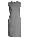 Theory Eano Knee-length Stretch-wool Dress In Charcoal Melange