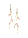 ANNETTE FERDINANDSEN Flora 14K Yellow Gold, Rhodochrosite & Pearl Blossom Drop Earrings