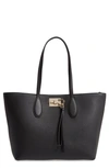 FERRAGAMO SMALL THE STUDIO LEATHER TOTE,0718817