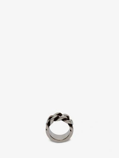 Alexander Mcqueen Chain Ring In Silver