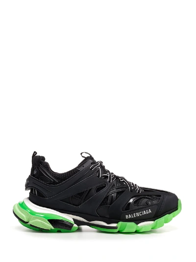 Balenciaga Track Glow In The Dark Sneaker In Black