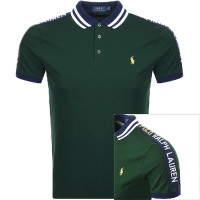 Polo Ralph Lauren Script Logo Detail Polo Shirt In Green